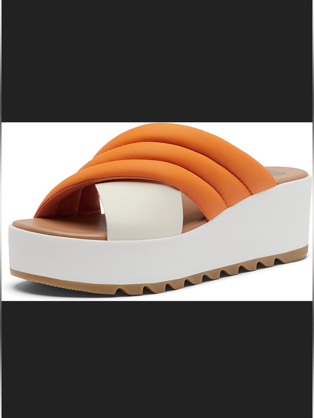 Sorel Cameron Flatform Platform Mule Puff Slide Sandals Leather Size 8 NWOB
